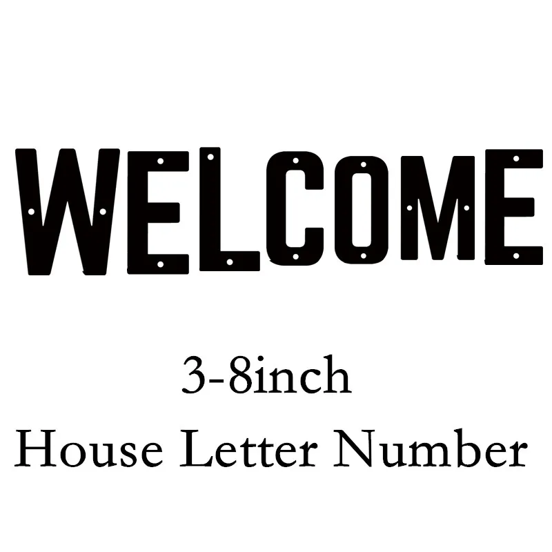 

3/4/5 inch Home garden wall decoration letter number Diy metal sign letters door signs gate numbers organzier plaques