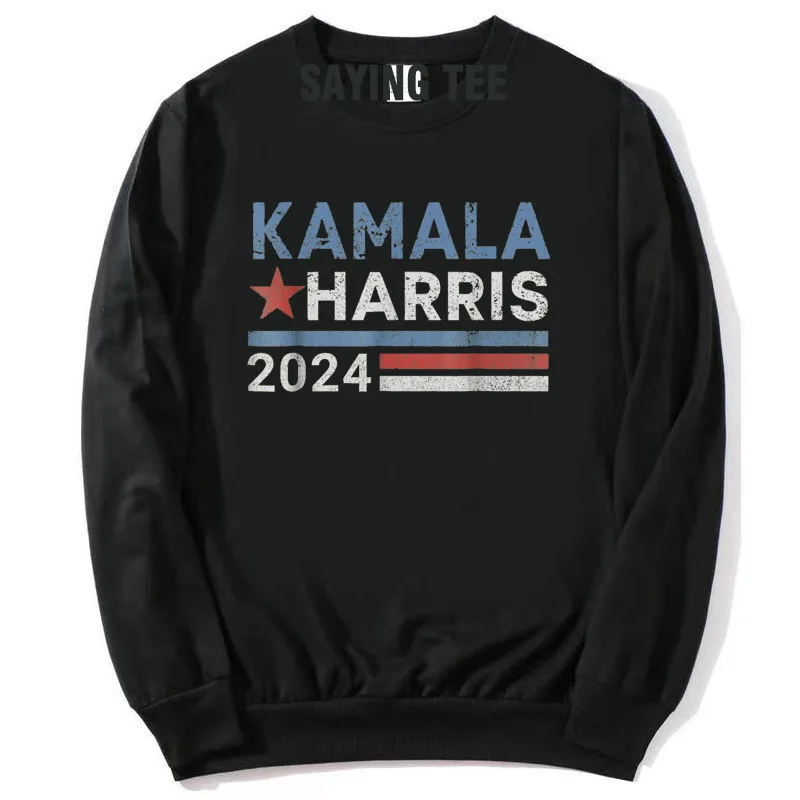 Vintage Kamala Harris 2024 for President Election Campaign Sweatshirt Long Sleeve Sweater Novelty Gift Campaign Tops Saying Tee