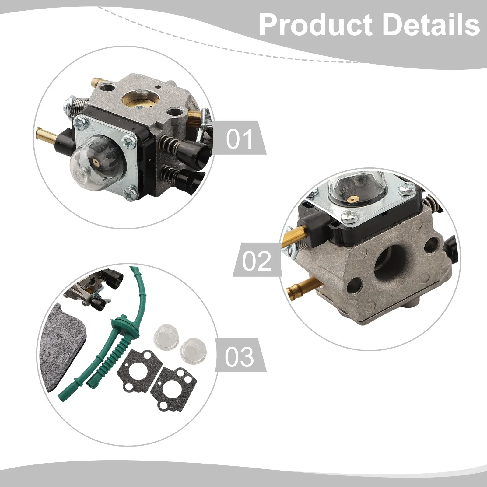 Essential Carburetor Kit for Various Leaf Blower Models Including For BG55 and SH Series with Installation Tools