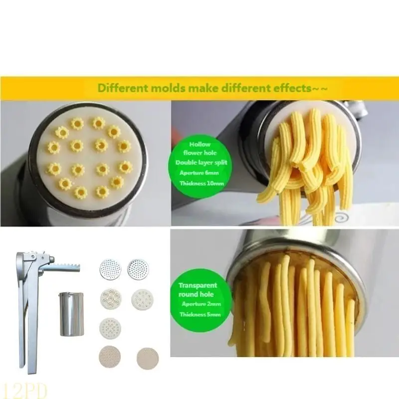 12PD Compacts Manual Stainless Steel Pastas Maker Kitchen Aid Noodles Making Accessory