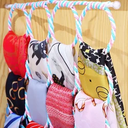 16/28 Rings Scarf Hanger Multi Scarves Vertical Display Hanger Hijab Ties Belt Organizer Circle Storage Holder Clothes hanger