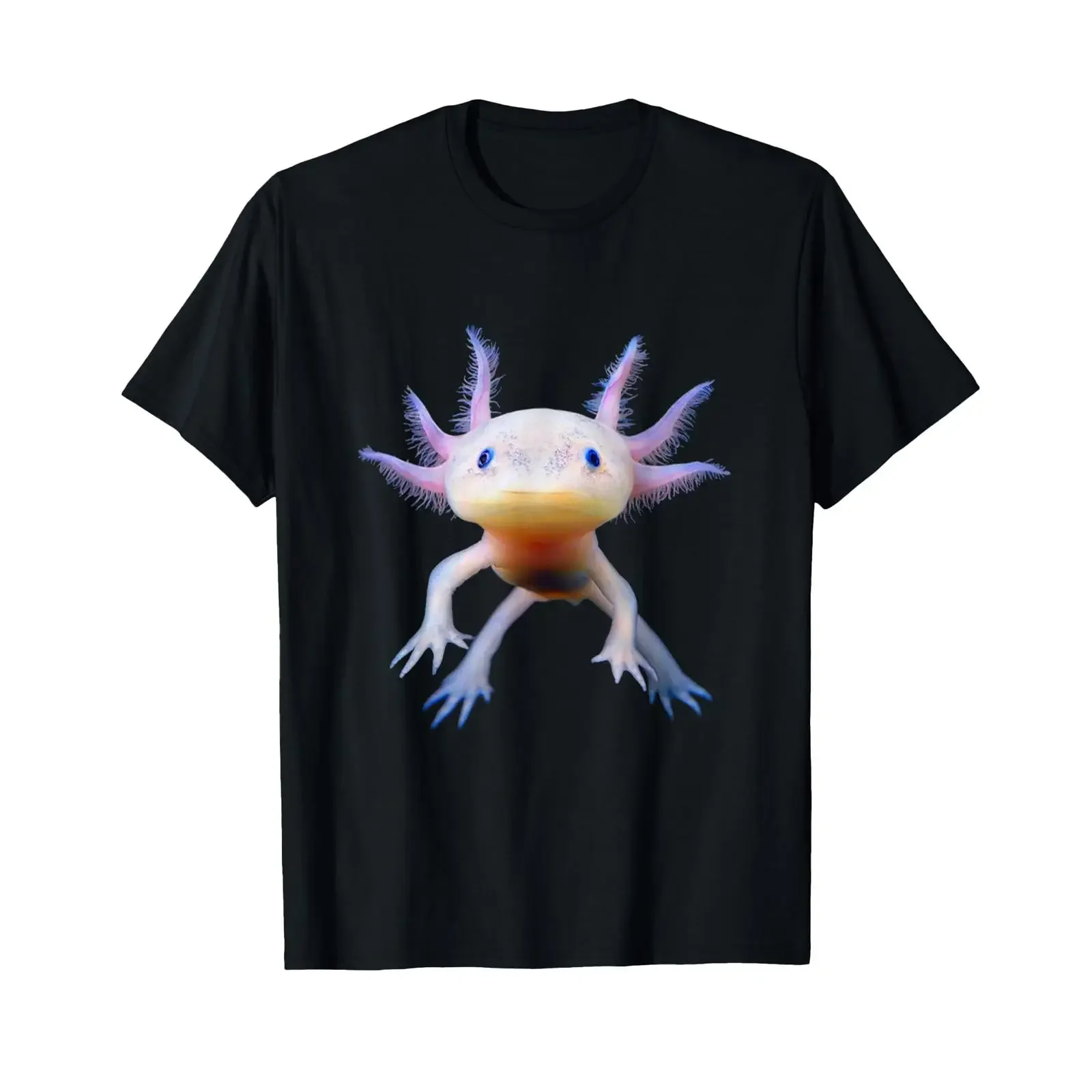 Axolotl Mexican salamander Water Monster T Shirt vintage Washed designer clothes fashion Stylish Casual Breathable homme