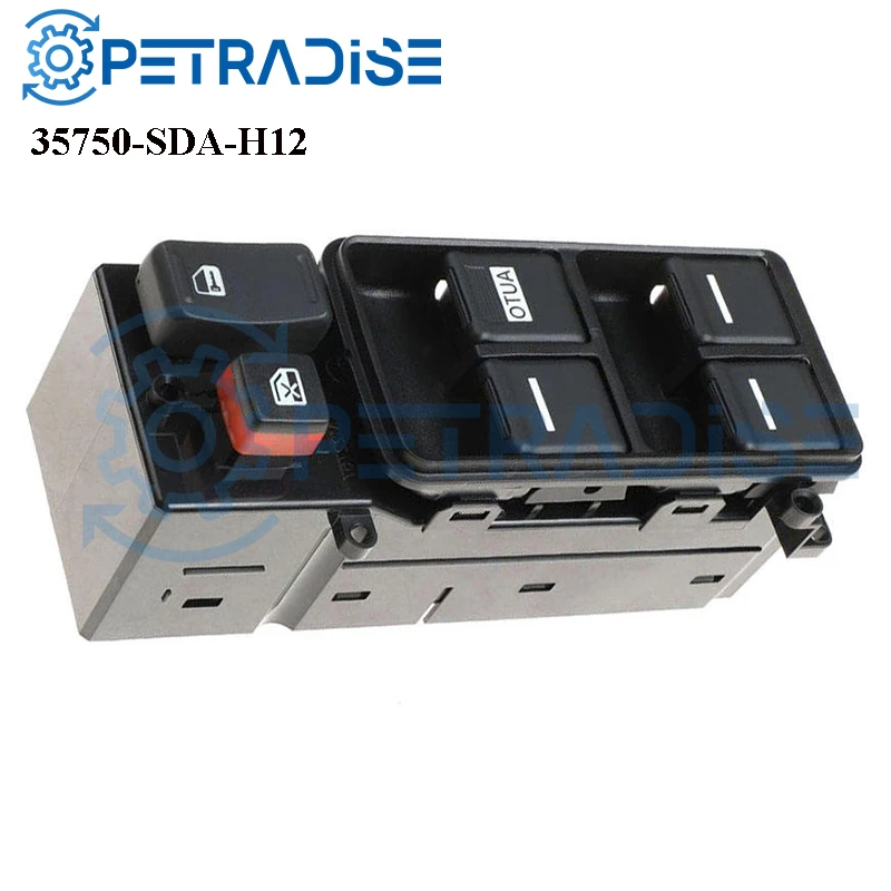 

New Left Driver Side Door Power Window Switch Control For Honda Accord 2003-2007 Auto Parts OEM 35750-SDA-H12 35750-SDA-A12