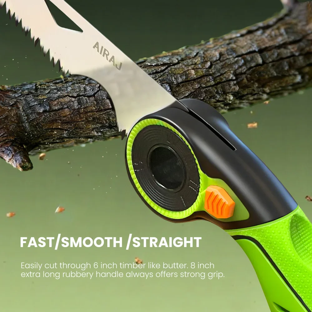AIRAJ SK5 Folding Saw, Multi-function 3 Level Adjustable Self-Locking Woodworking Wallboard Cutting Saw,Cutting Hand Tools
