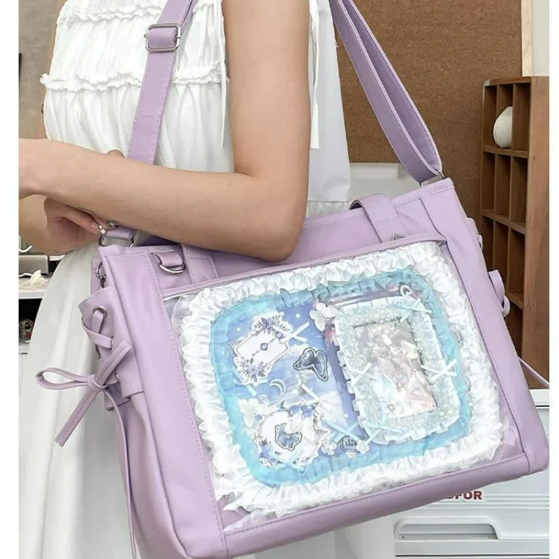 Ulzzang Y2K Ita حقيبة جديدة يابانية لطيفة Kawaii الفتيات التنقل اليومي فئة حمل الحقائب فتاة حلوة JK موحدة حقيبة كتف #6