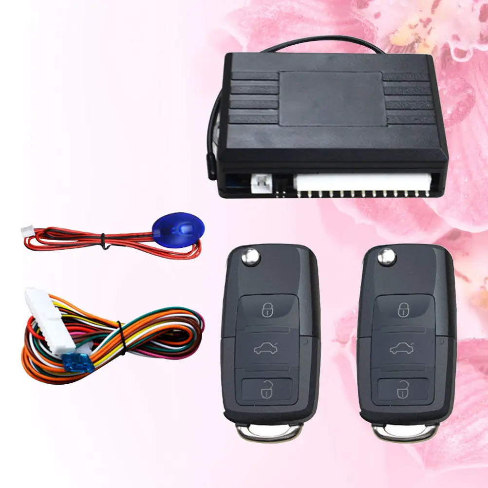 1Set 12V Universal Keyless Entry System for All Remote Central Locking Kit with LED Indicator Trunk Window Opening Finder