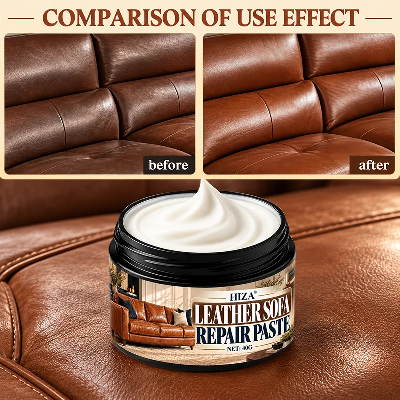 Leather Polish Cream, Nourishes & Shines, Prevents Drying & Cracking, Easy Apply for Shoes, Bags, Sofas, Car Seats & Jackets