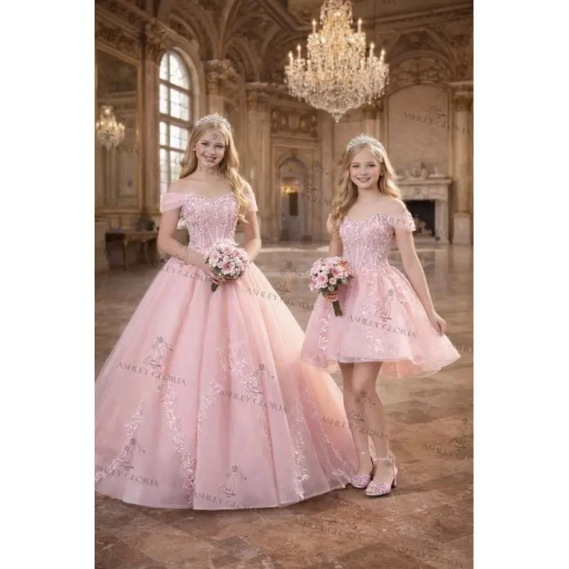 Vestidos 2 en 1, Vestidos de Quinceañera, Vestidos de Fiesta, Vestidos con Falda Desmontable, Vestidos para Chicas de 15 Años, Personalizados