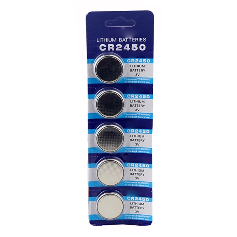 Essential CR2450 Batteries Versatile Button Cell Battery Durable Power Source High Capacity Coin Cells Battery F19E