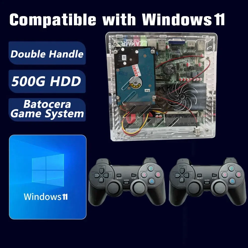 وحدة تحكم فائقة جديدة U7 التوصيل والتشغيل على التلفاز 500 جيجابايت HDD 70000 + ألعاب Reto Windows11 4G RAM 80 محاكي لأجهزة Wii PS2 SS DC PSP GAMECUBE