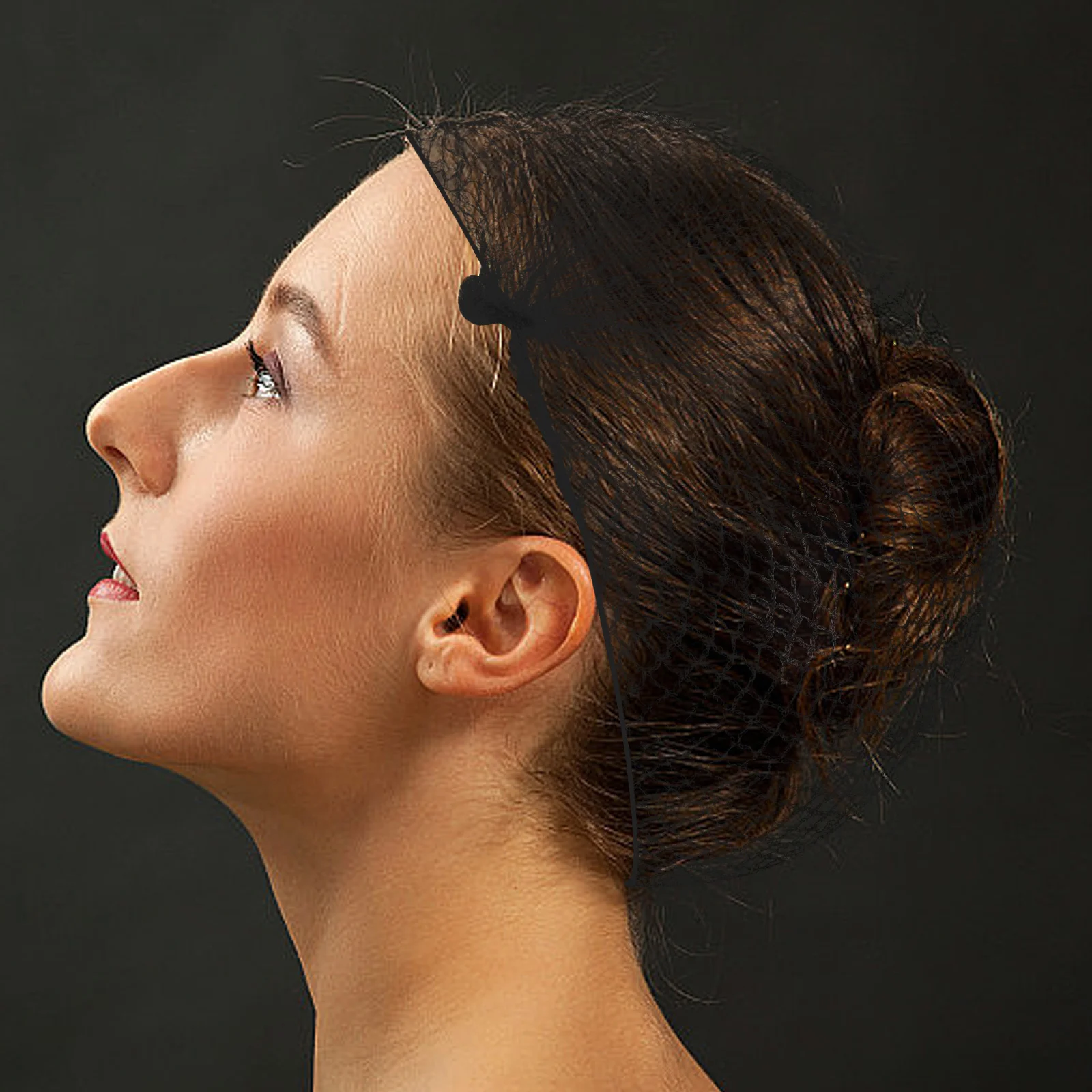 

100 шт. невидимые сетки для волос, черная нейлоновая сетка, высокоэластичная многоразовая для балетных булочек, парики для сна, общественного питания, укладки волос