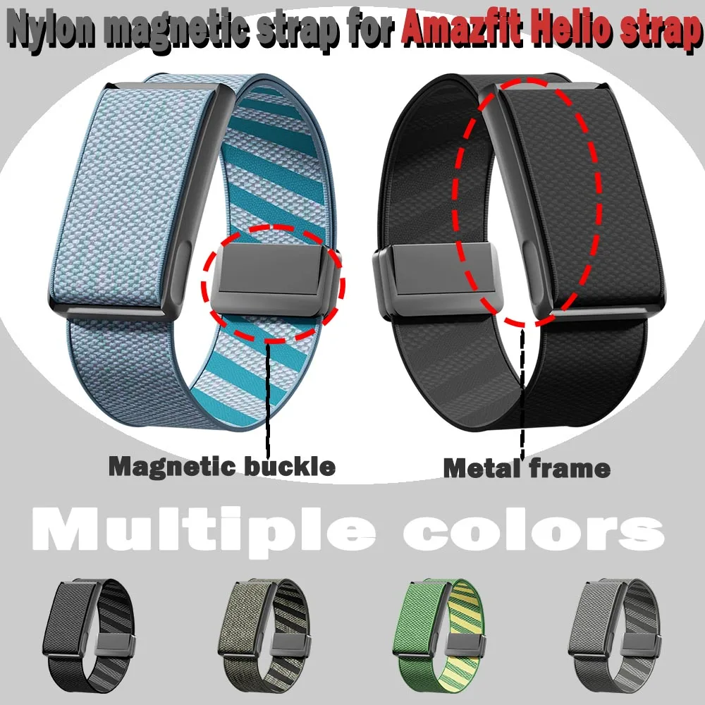 Sangles élastiques en nylon pour bracelets Amazfit Helio, bracelets de remplacement pour moniteur de fitness et de sport, pour bracelets Amazfit Helio
