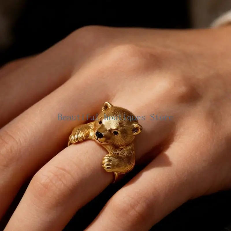 Anillo de Aleación Minimalista de Osito S5416e0d71177490d858818fb71f85e820