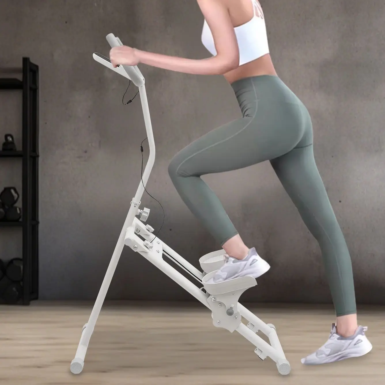 

Складной степпер, вертикальный тренажер для подъема по лестнице для комплексных тренировок всего тела, степпер для домашнего спортзала, 120 кг