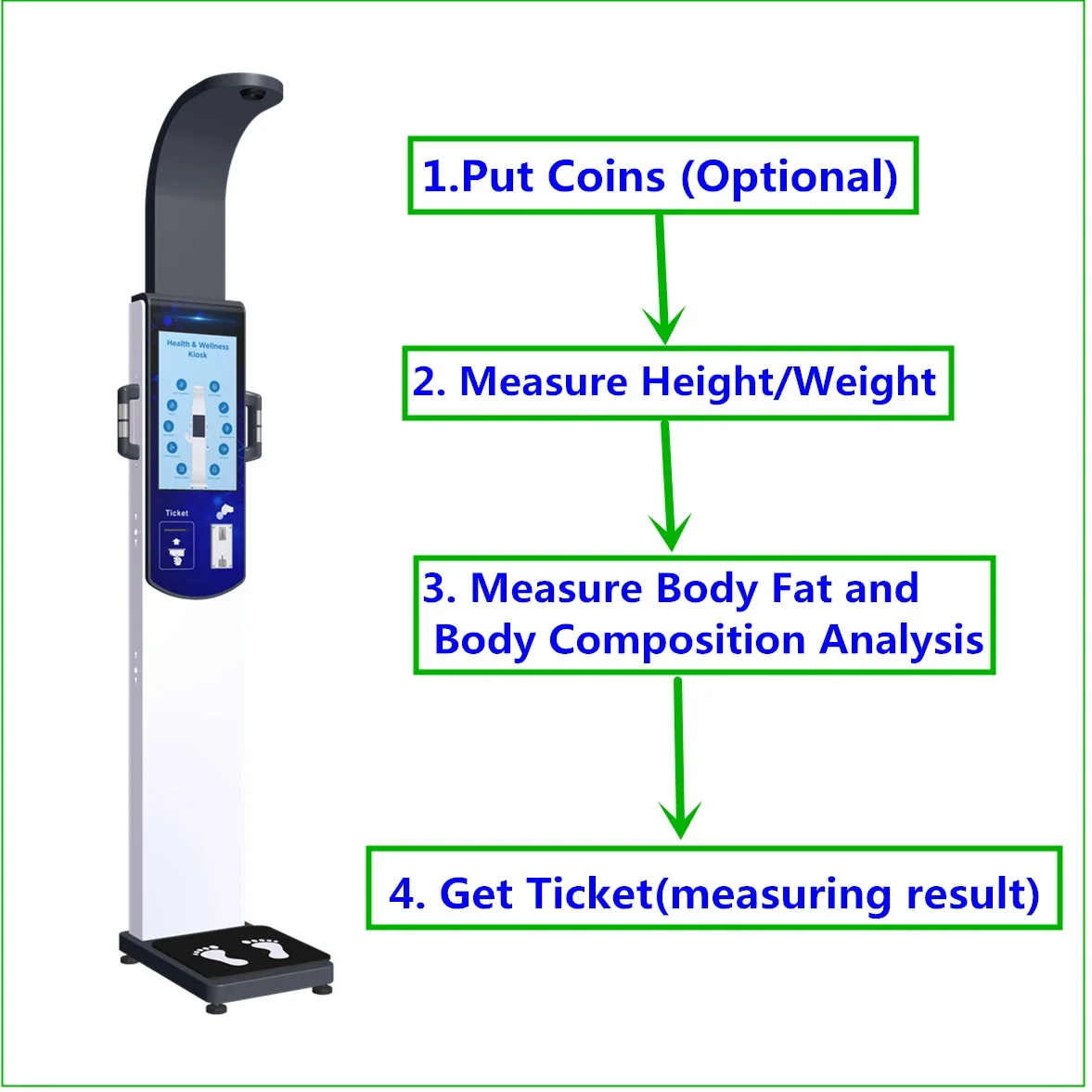 DHM-900A en attendant hauteur balance hauteur support de mesure avec balance corps balance IMC