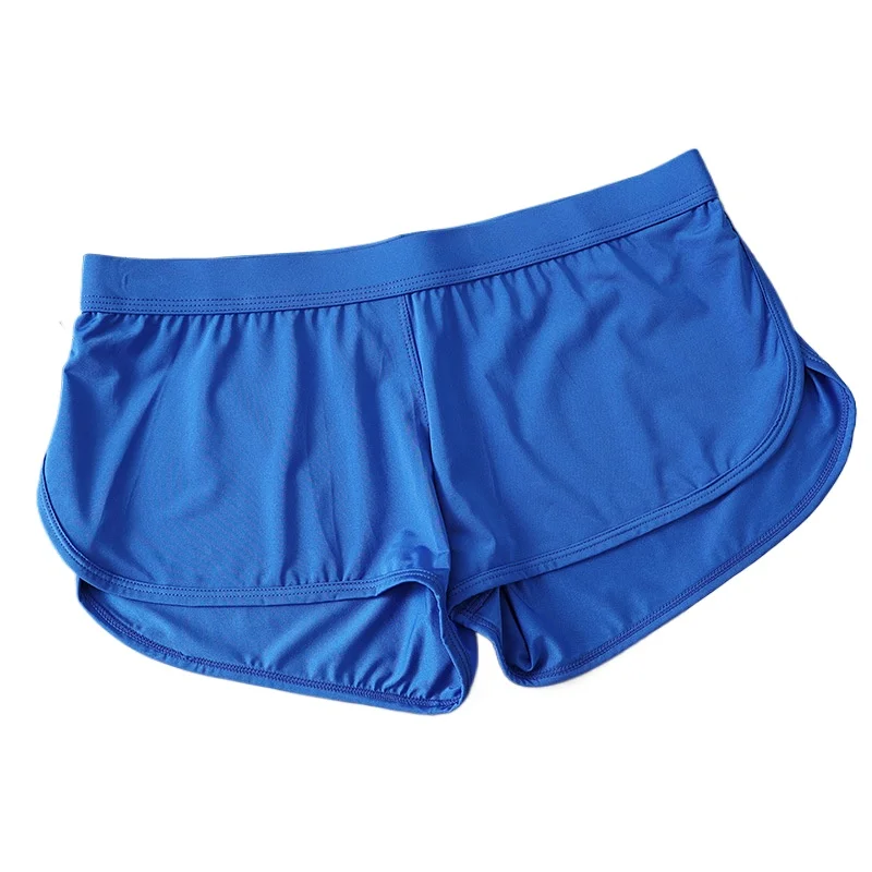 

Нижнее белье из ледяного шелка Boxy, трусы с открытым разрезом по бокам, спортивные трусики, дышащие плавки, ультратонкие полупрозрачные трусы с низкой талией