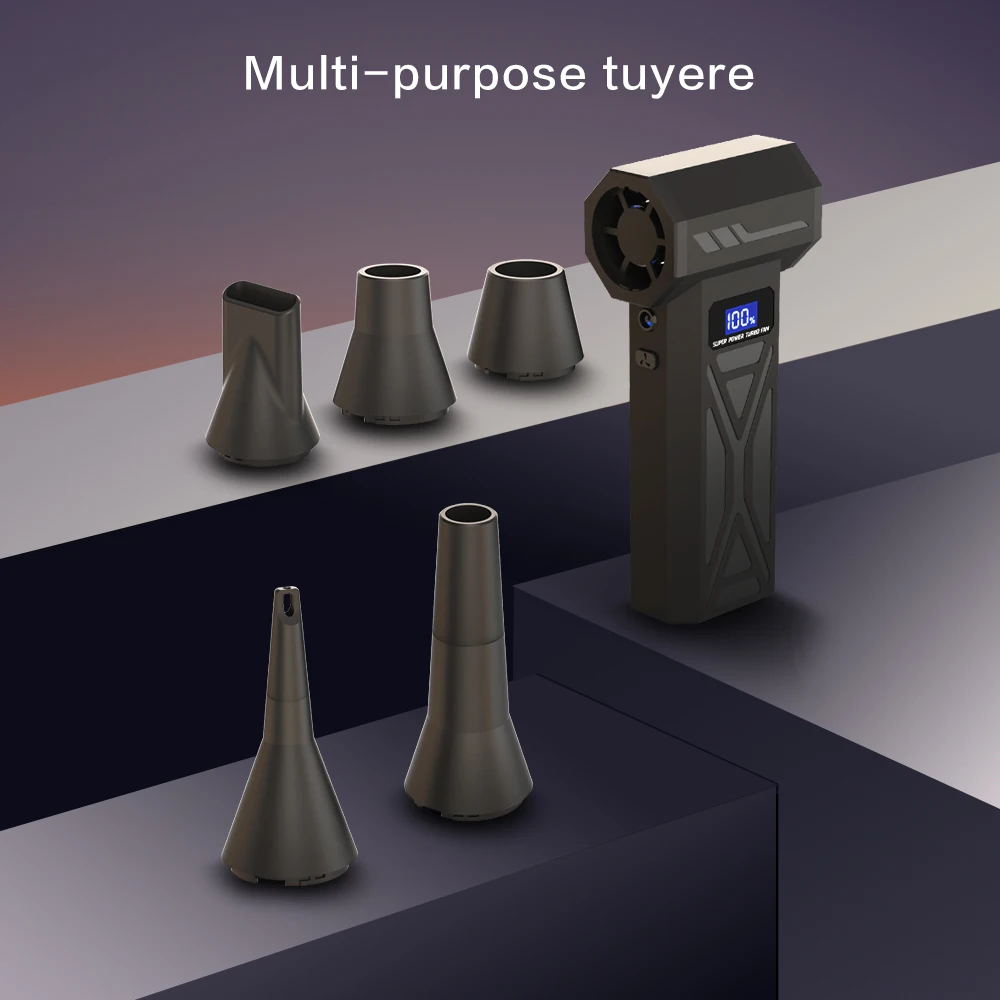 

P70 Super Power Turbo Fan – 110,000 RPM Hurricane Blower, 160g Wind Pressure, 4‑Speed Screen, 4000mAh Battery & LED Light