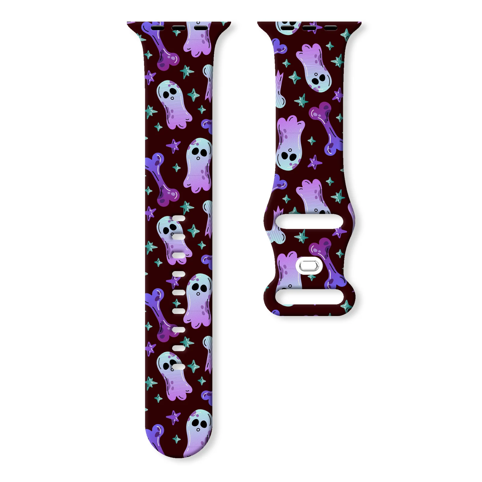 

Halloween Dark Night Printed Strap for iWatch 46mm 44mm 42mm 41mm Band Replaceable Bracelet for Apple Watch 10 9 8 7 Watchband