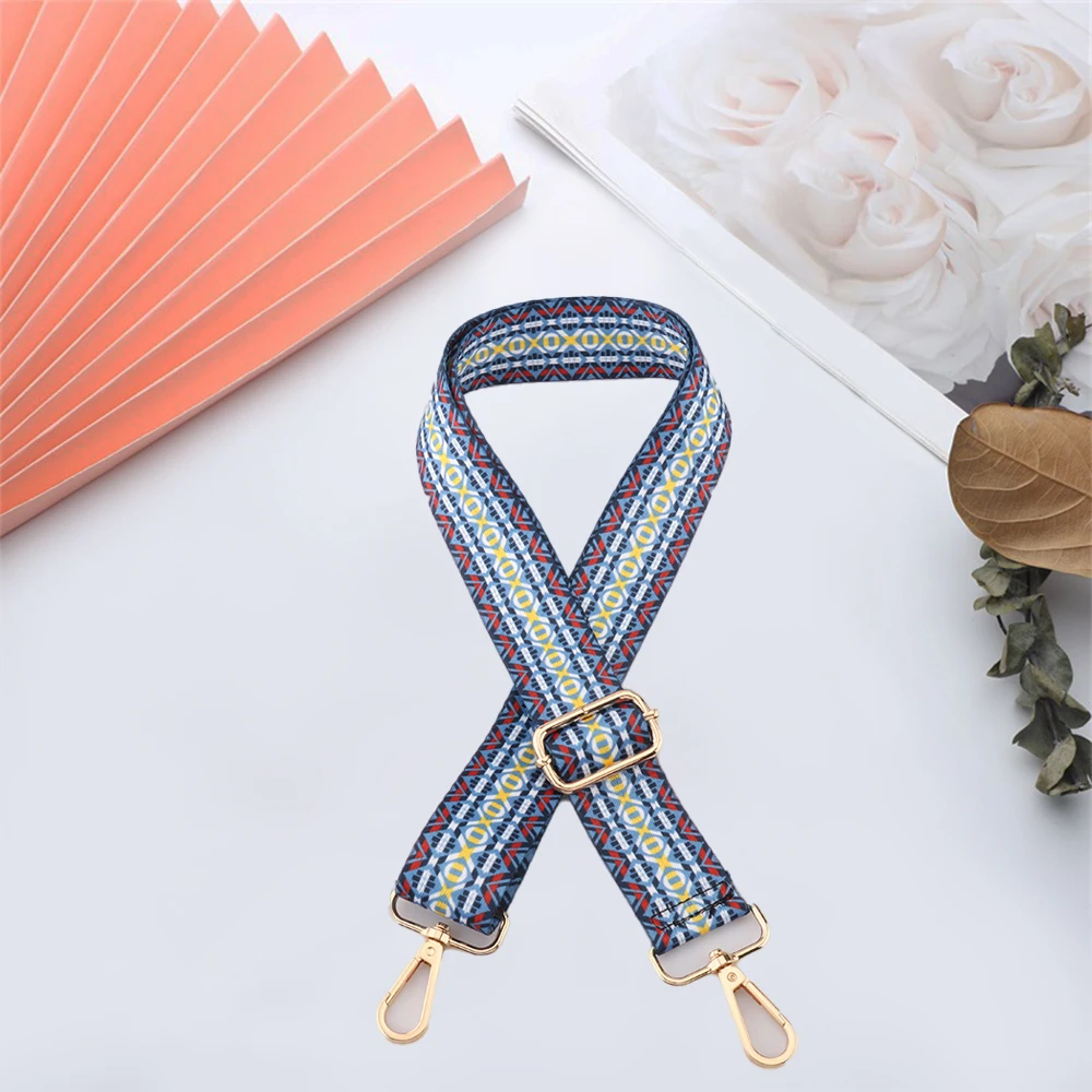 Bag Belt Strap Replacement Crossbody Handbag New Colourful Pattern Ethnic Style Camera Accessories Adjustable Shoulder Bag Strap