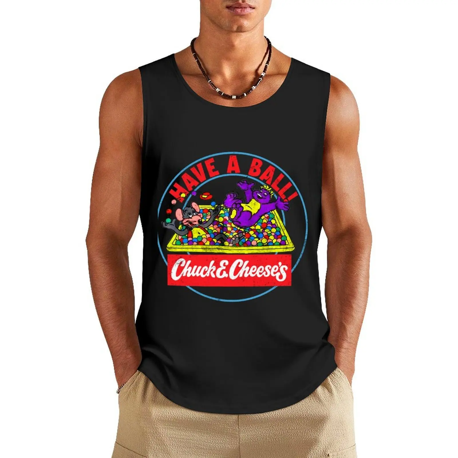 

Copy oHave a Ball (vintage 80s Chuck E Cheese) Tank Top Men's gym clothing T-shirt male gym clothing