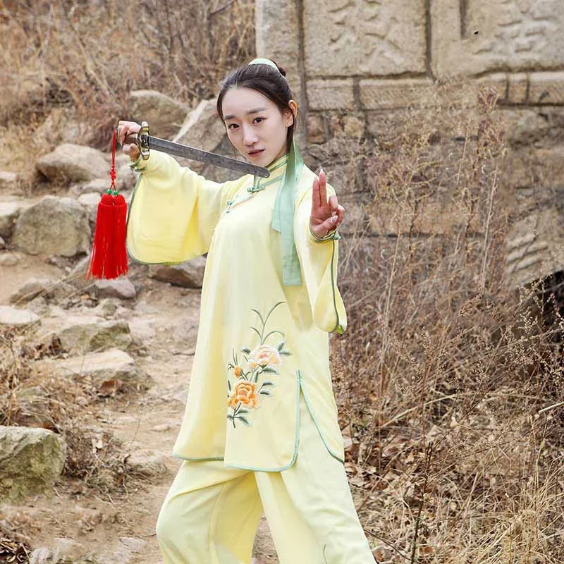 

Tai Chi Clothes Wushu Clothing Kung Fu Dress Martial Art Uniform Spring Summer Long Sleeves Breathable 2022 New Style