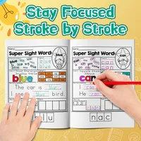 Words & Sentences Practice Workbook Set :Sight Words, Phonics Passages, Read–Trace–Write–Spell, Sentence Writing&Daily Practice 4