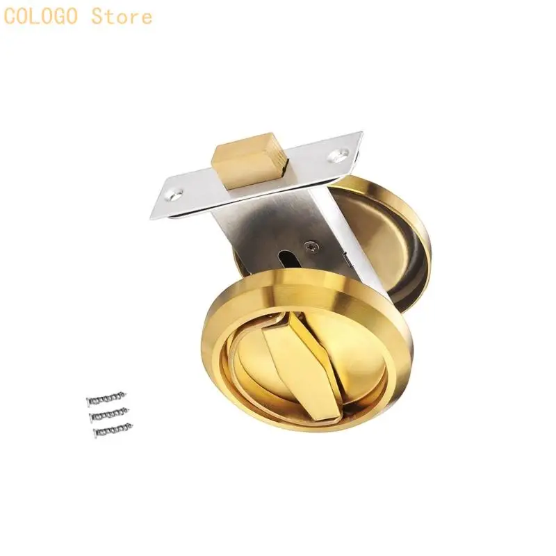 

Круглый встраиваемый дверной замок из нержавеющей стали для раздвижных дверей сарая, прочный D0LD