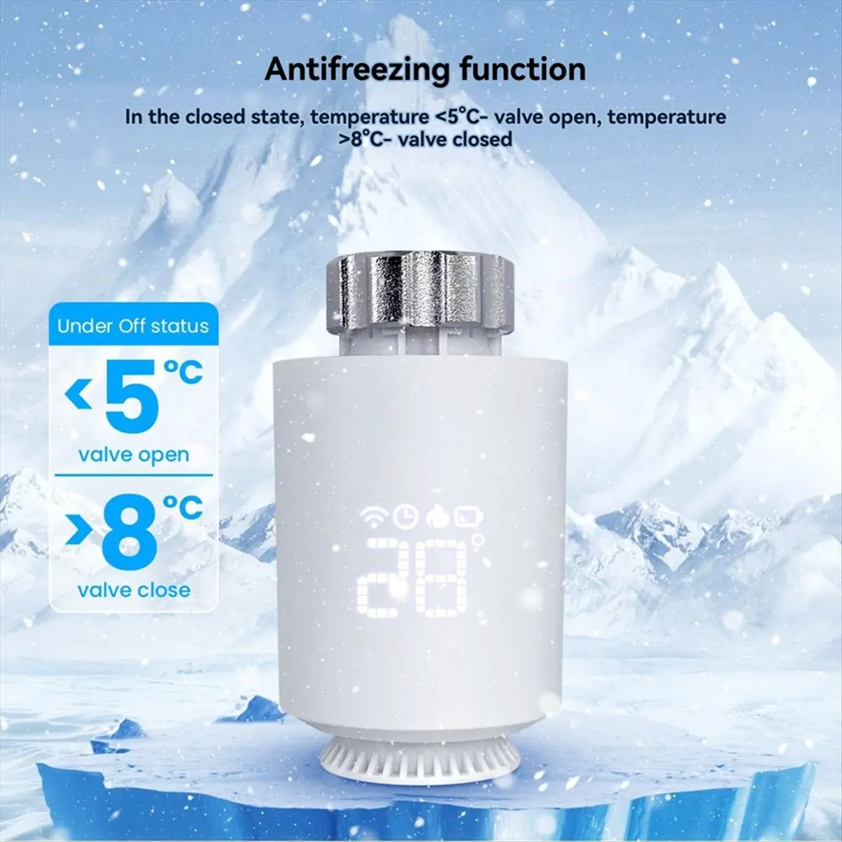 

Умный термостатический клапан BABQ ZigBee 3.0 для радиатора (TRV) с термоприводом, совместимый с Alexa, Google Home и Алисой