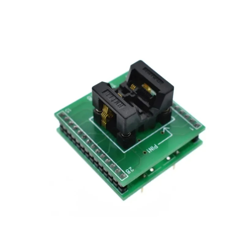 IC Test Socket Adapter, Programmer Adapter, TSSOP8 to DIP28, TL866A, TL866CS, 0.65mm Pitch