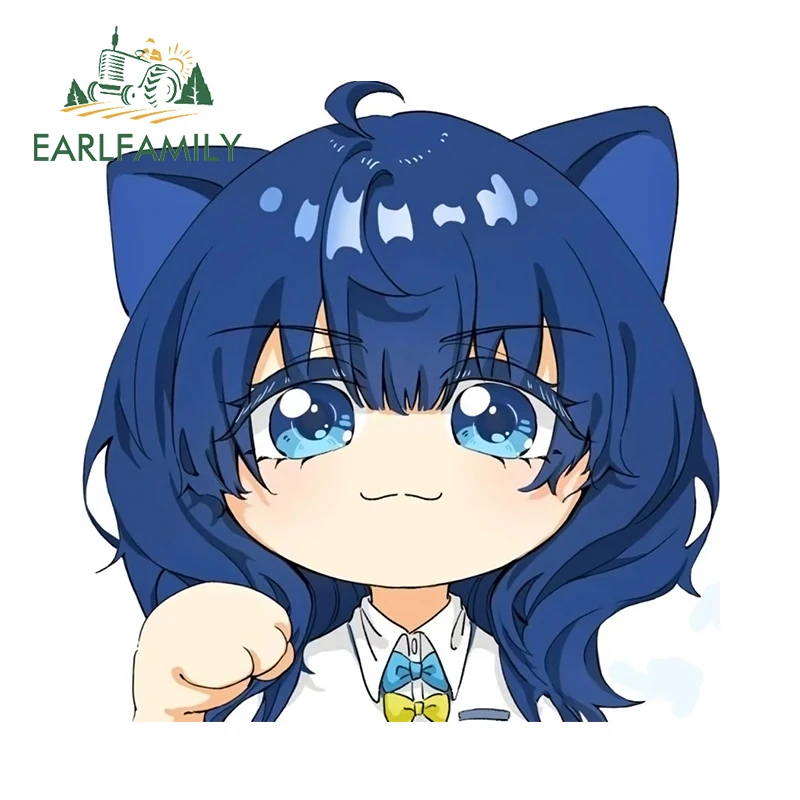 

EARLFAMILY 13 см кошачьи уши Hitomi Автомобильная наклейка популярная аниме девушка винил JDM караван переводная картинка Peeker водонепроницаемый лобовое стекло автомобильный Стайлинг