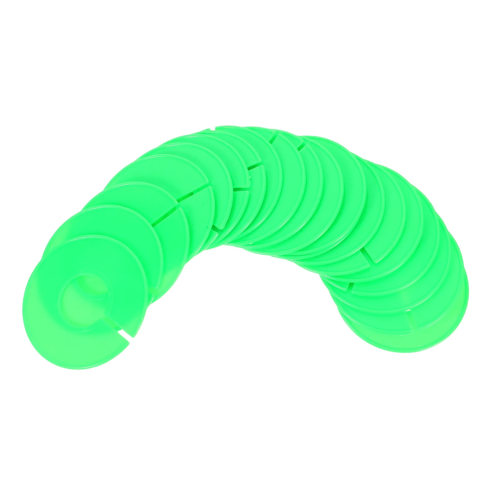 20Pcs Wardrobe Organizer Closet Size Dividers Green Plastic Round Labels Clothing Rack Separator Baby Kids Laundry Storage Tags