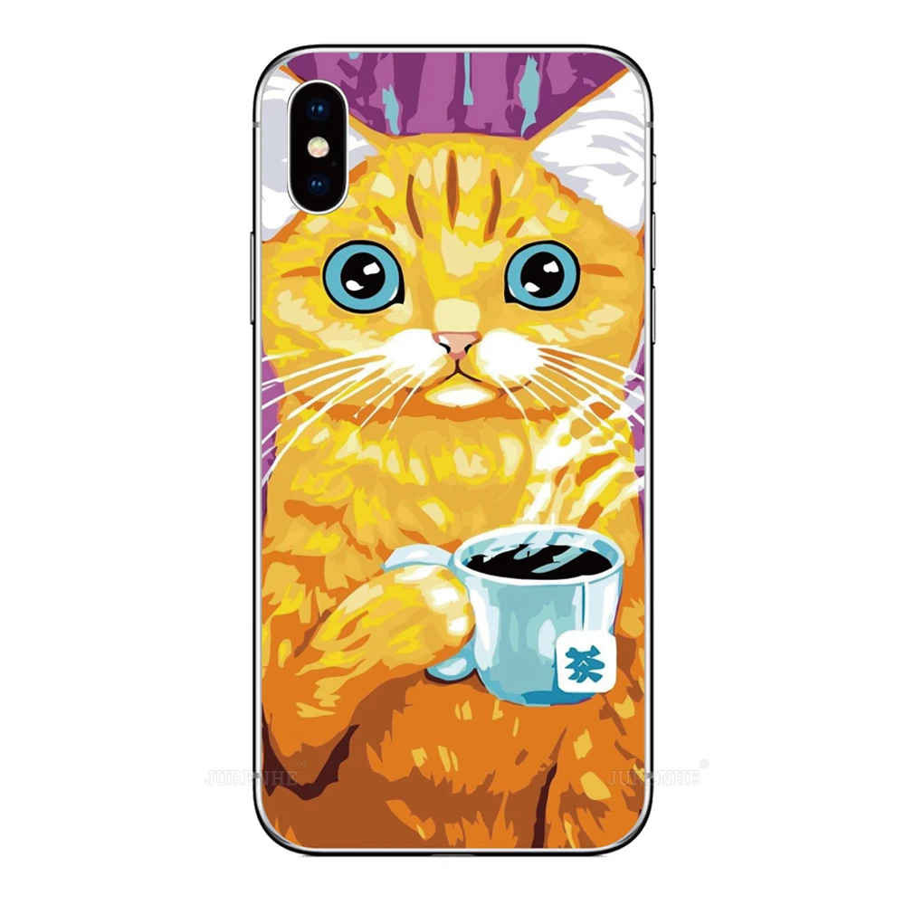 Coffee Cat Phone Case For WIKO T20 T60 T50 T10 T3 View 4 5 Lite Y50 Y60 Y70 Y80 Y51 Y61 Y81 Y82 Y52 Y62 Power U30 U20 U10 Cover