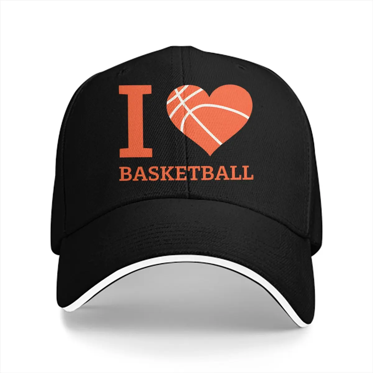 I Love Basketball Solid Color Baseball Caps Peaked Cap Basketball Sports Sun Shade Hats Men Women