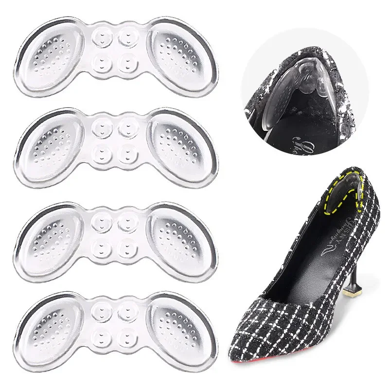 1 Pair Silicone Heel Protector Women Insoles for Shoes High Heel Pad Adjust Size Adhesive Heels Pads Relief Foot Care Insert New