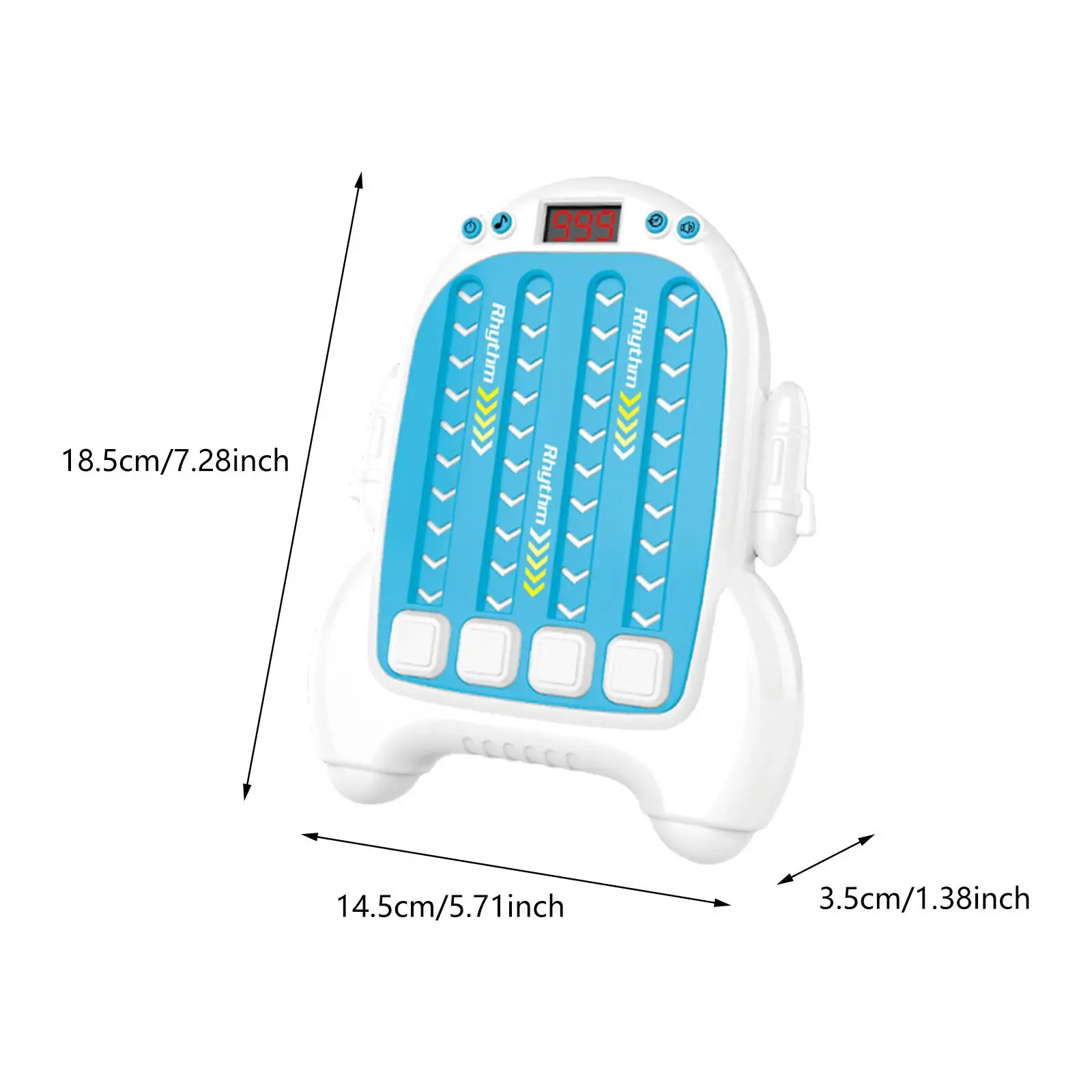 Ритм-ручная игровая консоль, регулируемые режимы, портативное игровое устройство для подарков на день рождения, тренировки реактивности 3, 4, 5, 6, 7 лет