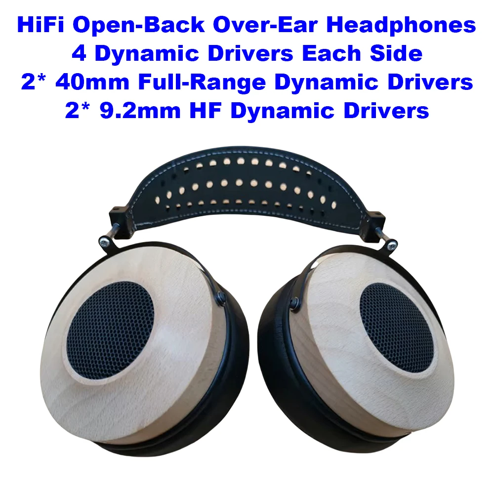4 Dynamic Drivers Over Ear Headphones Wired Hi-end Headsets Full-Size Flagship Open-Back Over-Ear Monitors Headphones Hifi OMS