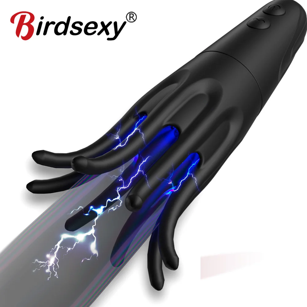 Glans Trainer for Men Powerful Vibrating Penis G Spot Masturbator Soft Fingertip Prolong Endurance Massage Vibrator Erotic Toys