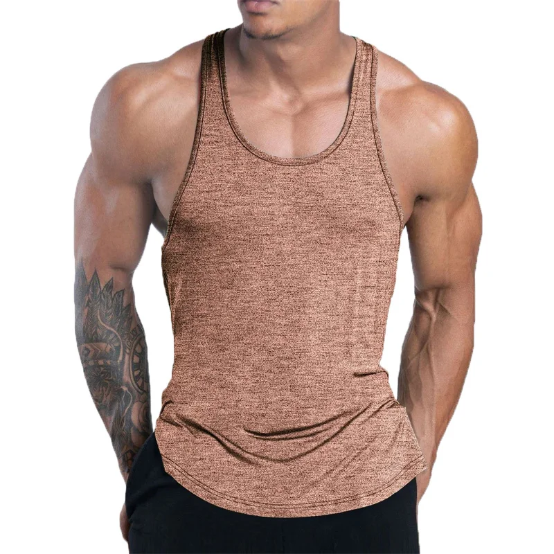 Men's Fitness Tank Top Summer GYM Training Undershirt Running Vest Basketball quick-dry Elastic loose sports Tank Top men tops image 5
