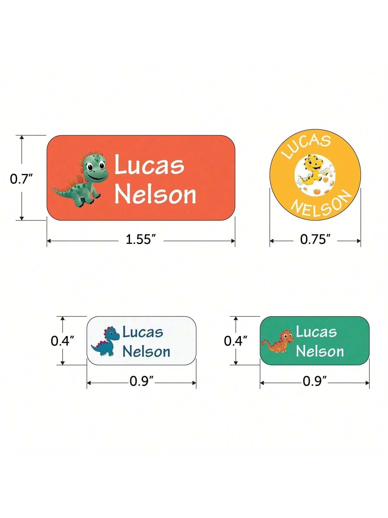 Custom Name Stickers 130 Pieces - Waterproof Personalized Adhesive Labels for Clothing