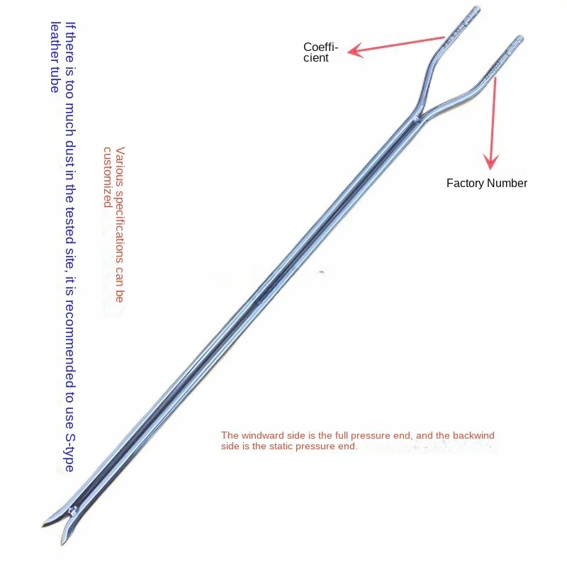 

S-Type Pitot Tube SPT-08 Backrest Tube Diameter 8mm Can Be Fixed and Installed on the Air Duct