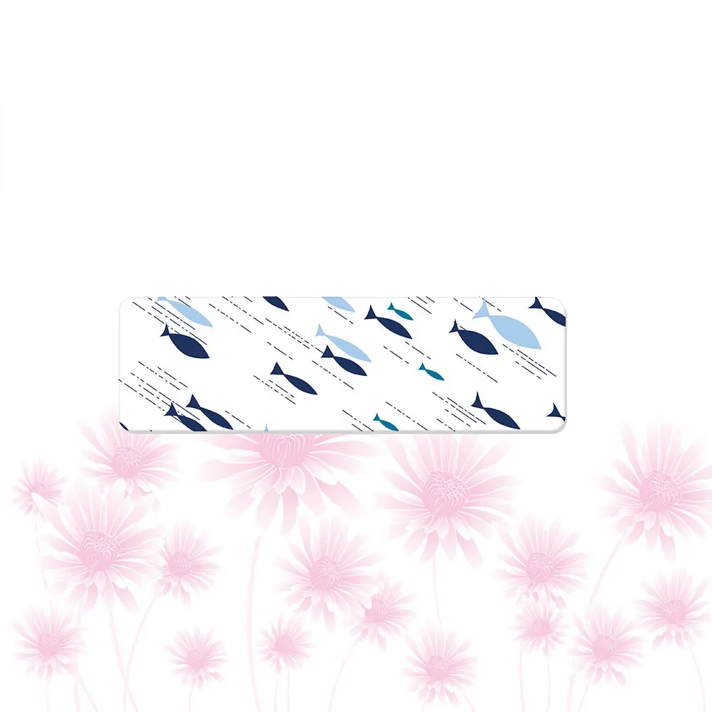 

1pc Diatomite Bath Mat Absorbent Non-Slip Drying Pad Fish Pattern Fresh Plant Design Easy Clean Dish Living Room