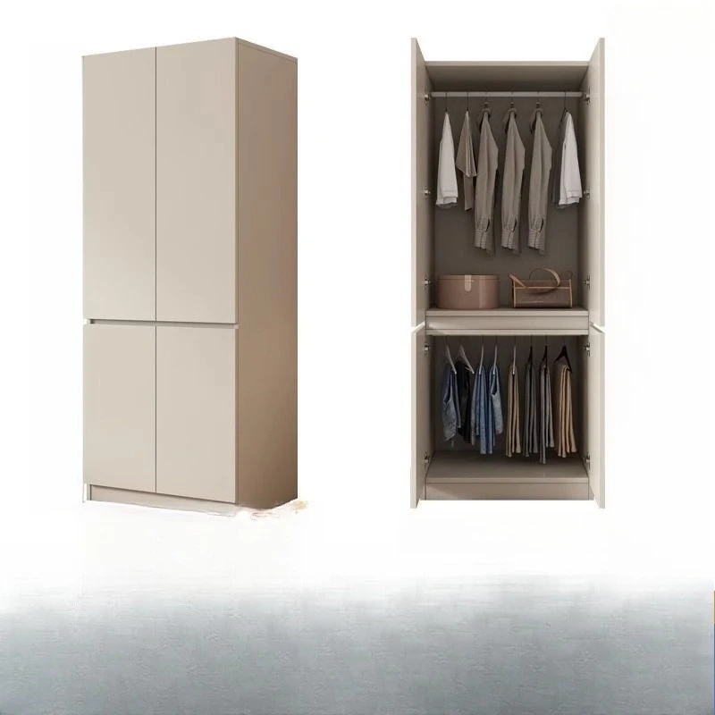 

Wardrobe, household, bedroom, solid wood, emical, simple, creamy style