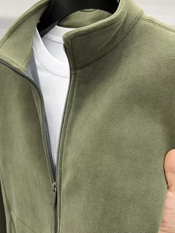 

Двусторонний свитшот Fce, мужской открытый кардиган, джет, осень-зима, теплый теплый воротник-стойка, повседневный костюм на молнии