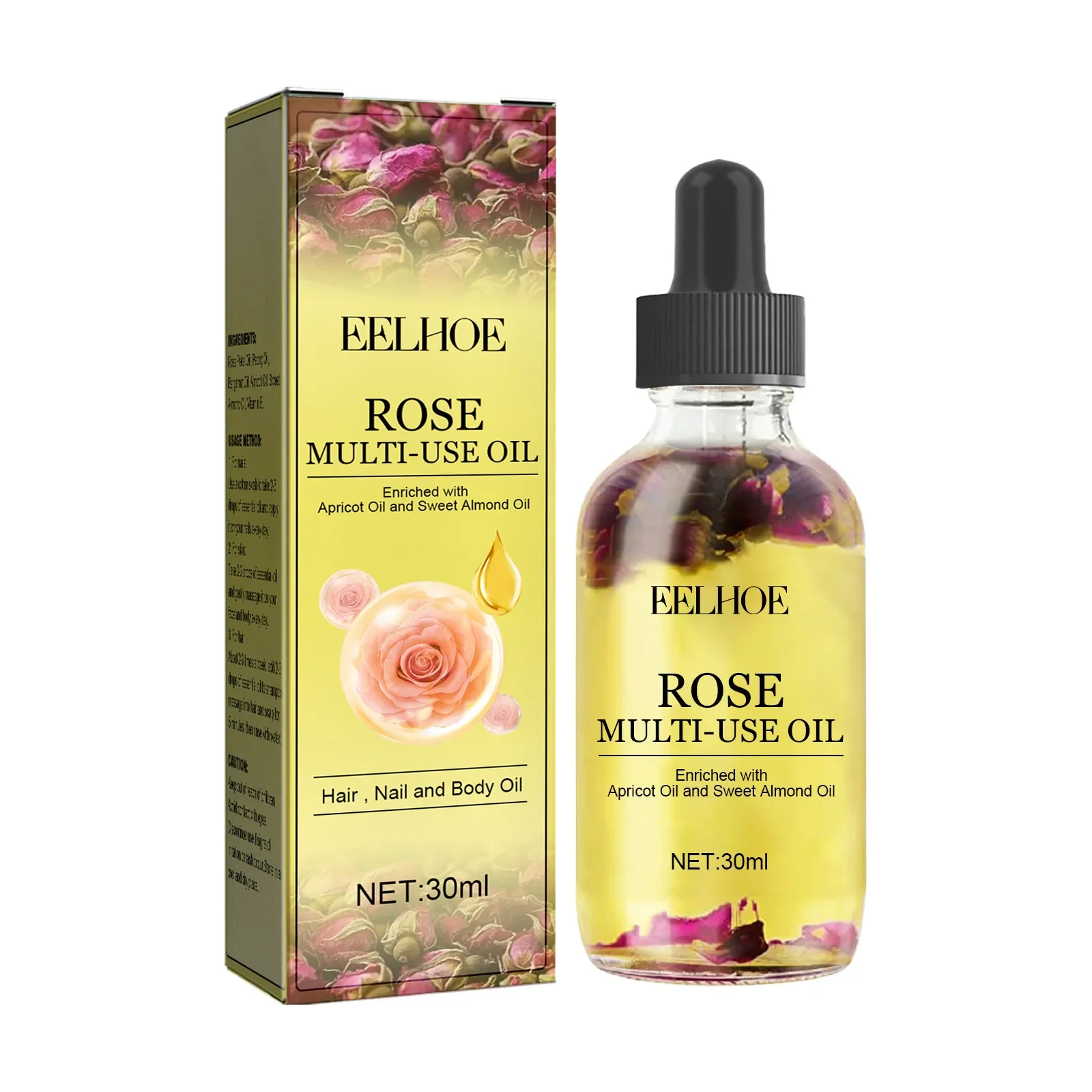 Eelhoe Rose Pets Essential Oil Skin Skin Hair Care Foot Anti-Chapping Multi-Effect Care Oil Intensive Repair Damaged Skin