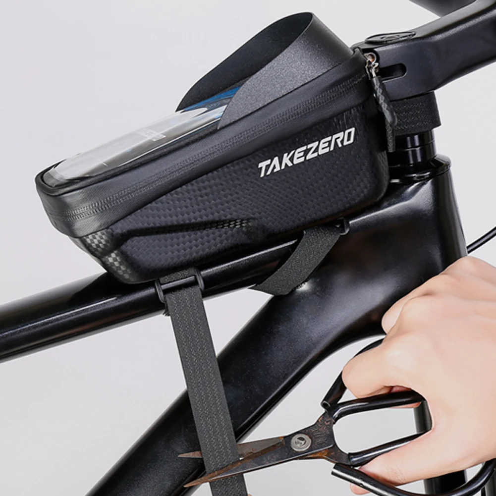 Impermeável Hard Shell Case para Touch Screen Quadro de bicicleta, Top Tube Bag, Light Barrier, Bike Pouch, Acessórios de ciclismo, Phone Case