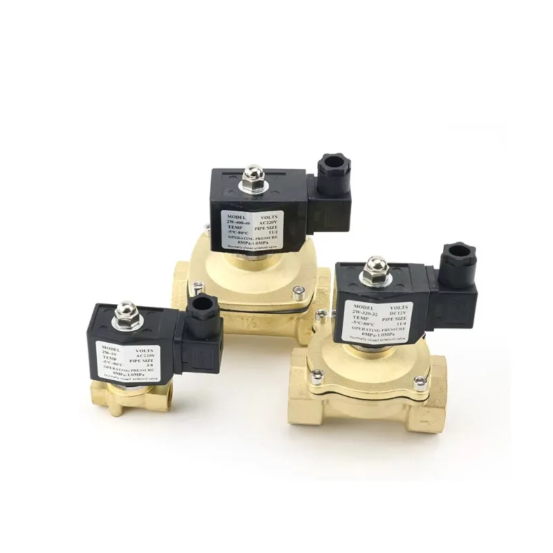 Normally Closed Brass Solenoid Valve With Waterproof Coil AC220V DC12V DC24V For Air Oil DN10/15/20/25/32/40 Water Valve1/2