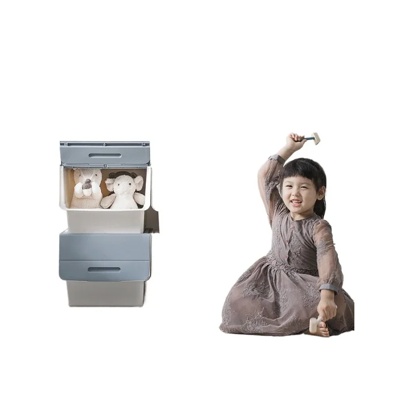 

Plastic oblique storage box Household finishing box Storage cabinet Baby storage