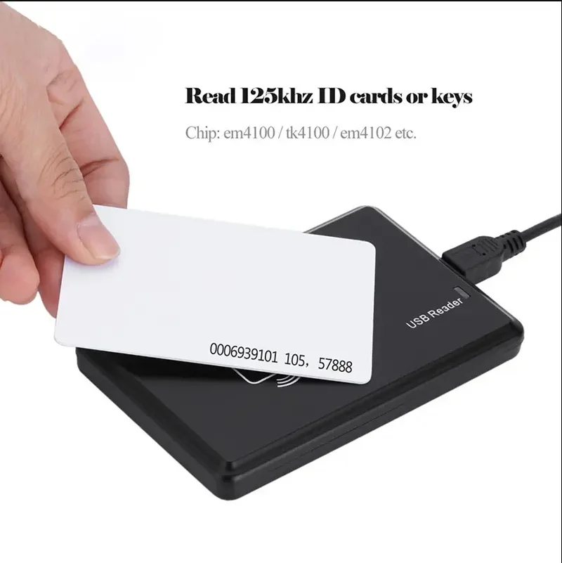RFID Reader USB Port EM4100 TK4100 125khz ID 13.56MHz IC card Contactless Sensitivity Smart Card Support Window System Linux