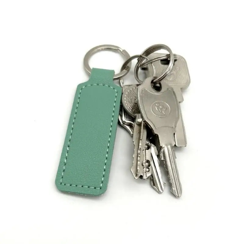 Einfacher Schlüsselanhänger aus PU-Leder, einfarbig, Mini-Schlüsselhalter, Taschenanhänger, Dekoration für Autoschlüssel, Handtasche, DIY-Charms, Geschenk – Detail 3