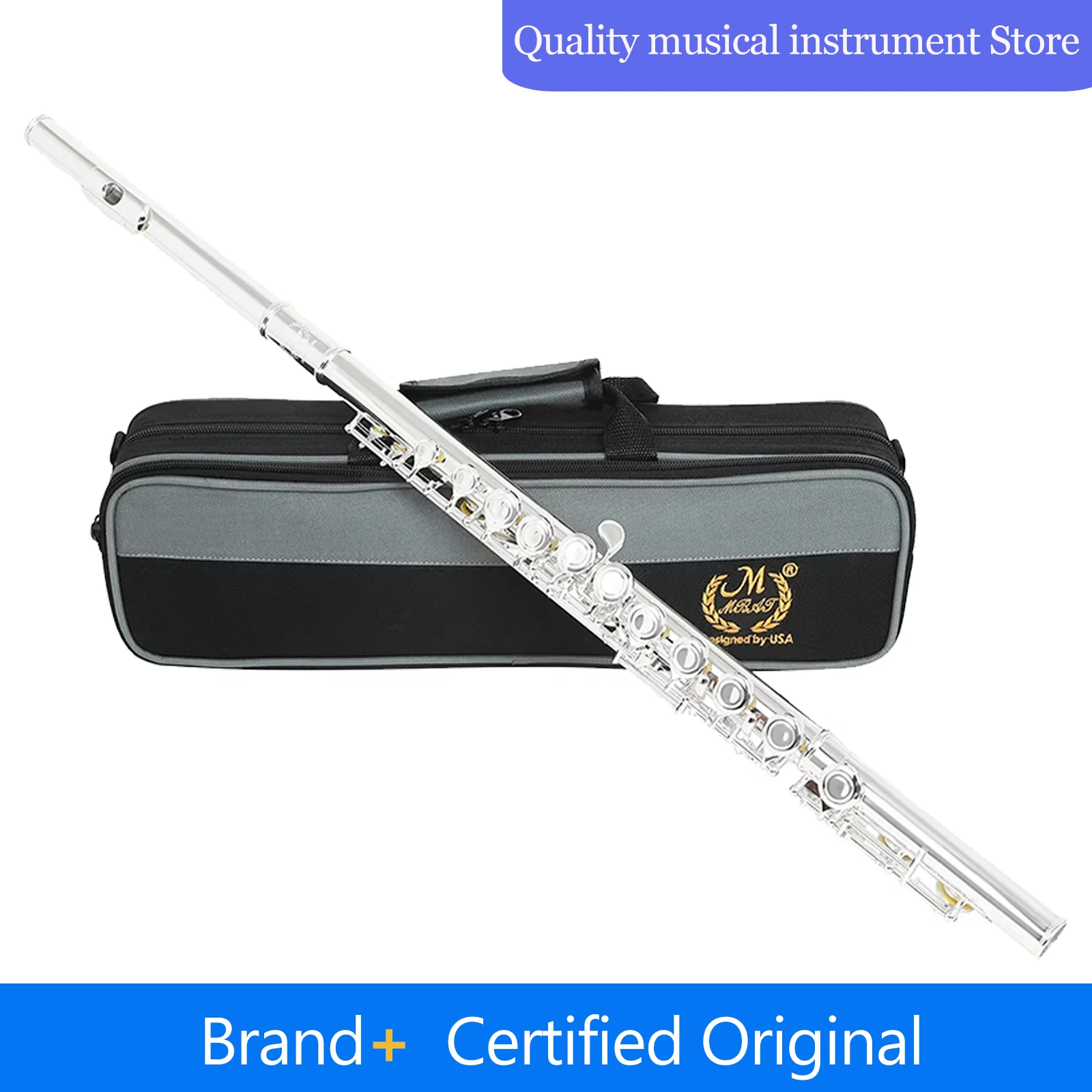 

Флейта M MBAT, 16 отверстий, C-регулируемая, с закрытым отверстием, белая медь, посеребренная для яформ, деревянные духовые инструменты с запчастями, аксессуары